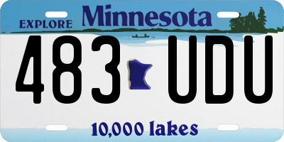 MN license plate 483UDU