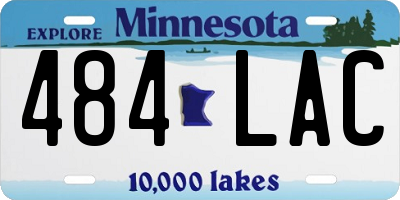 MN license plate 484LAC