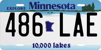 MN license plate 486LAE
