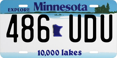MN license plate 486UDU