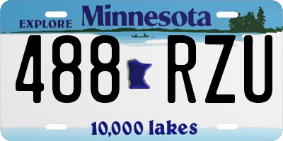 MN license plate 488RZU
