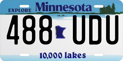 MN license plate 488UDU