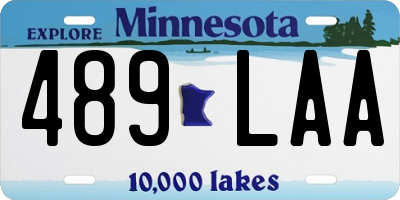 MN license plate 489LAA