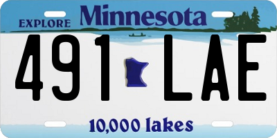 MN license plate 491LAE