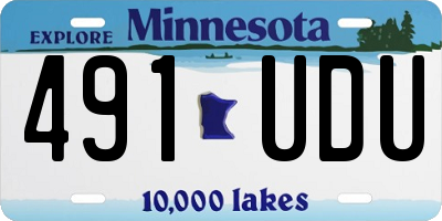MN license plate 491UDU