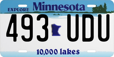 MN license plate 493UDU
