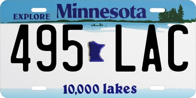 MN license plate 495LAC