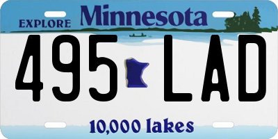 MN license plate 495LAD