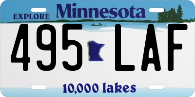 MN license plate 495LAF