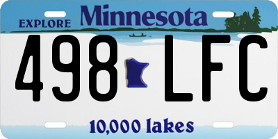 MN license plate 498LFC