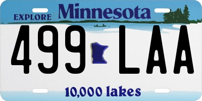 MN license plate 499LAA