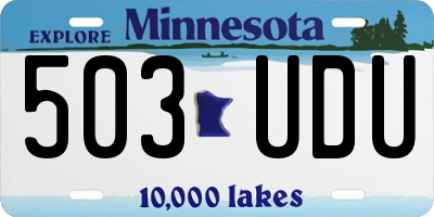 MN license plate 503UDU