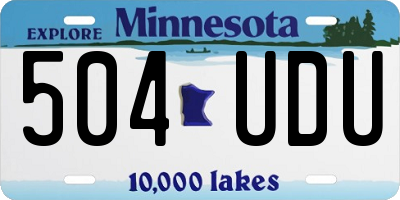 MN license plate 504UDU