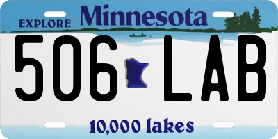 MN license plate 506LAB