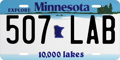 MN license plate 507LAB
