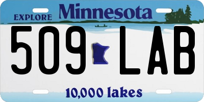 MN license plate 509LAB