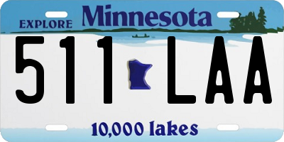 MN license plate 511LAA