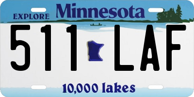 MN license plate 511LAF