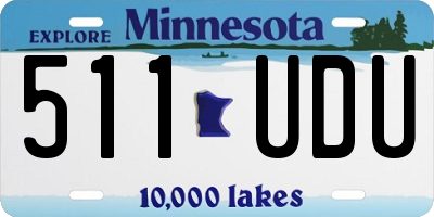 MN license plate 511UDU