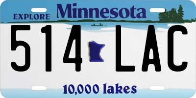 MN license plate 514LAC