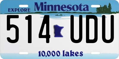 MN license plate 514UDU