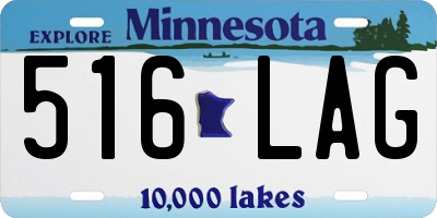 MN license plate 516LAG