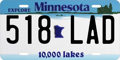 MN license plate 518LAD