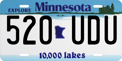 MN license plate 520UDU