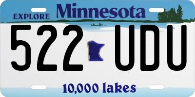 MN license plate 522UDU