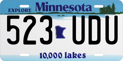 MN license plate 523UDU