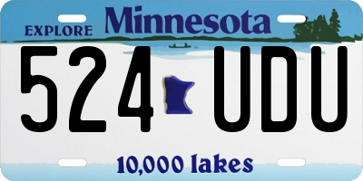 MN license plate 524UDU