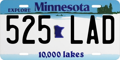 MN license plate 525LAD