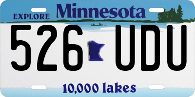 MN license plate 526UDU