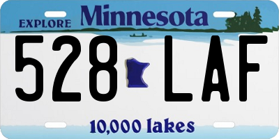 MN license plate 528LAF