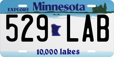 MN license plate 529LAB