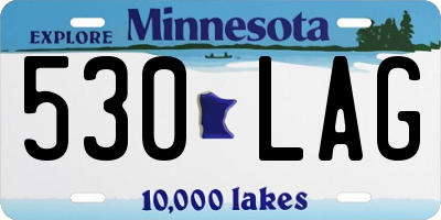 MN license plate 530LAG