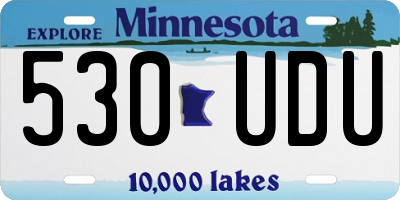 MN license plate 530UDU