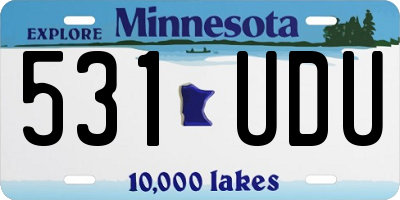 MN license plate 531UDU