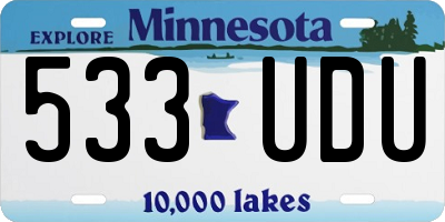 MN license plate 533UDU