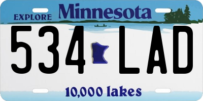 MN license plate 534LAD