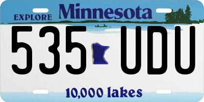 MN license plate 535UDU