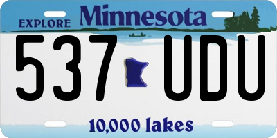 MN license plate 537UDU