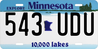 MN license plate 543UDU