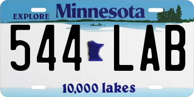 MN license plate 544LAB