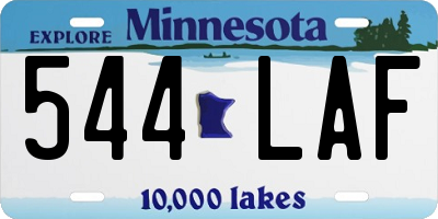 MN license plate 544LAF