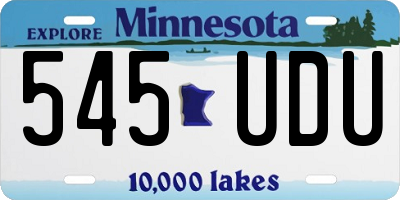 MN license plate 545UDU