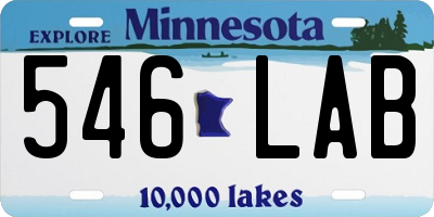 MN license plate 546LAB