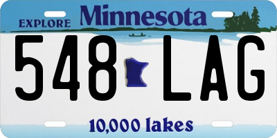 MN license plate 548LAG