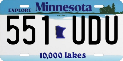 MN license plate 551UDU