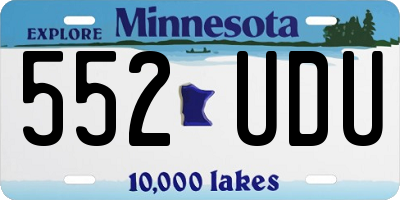 MN license plate 552UDU